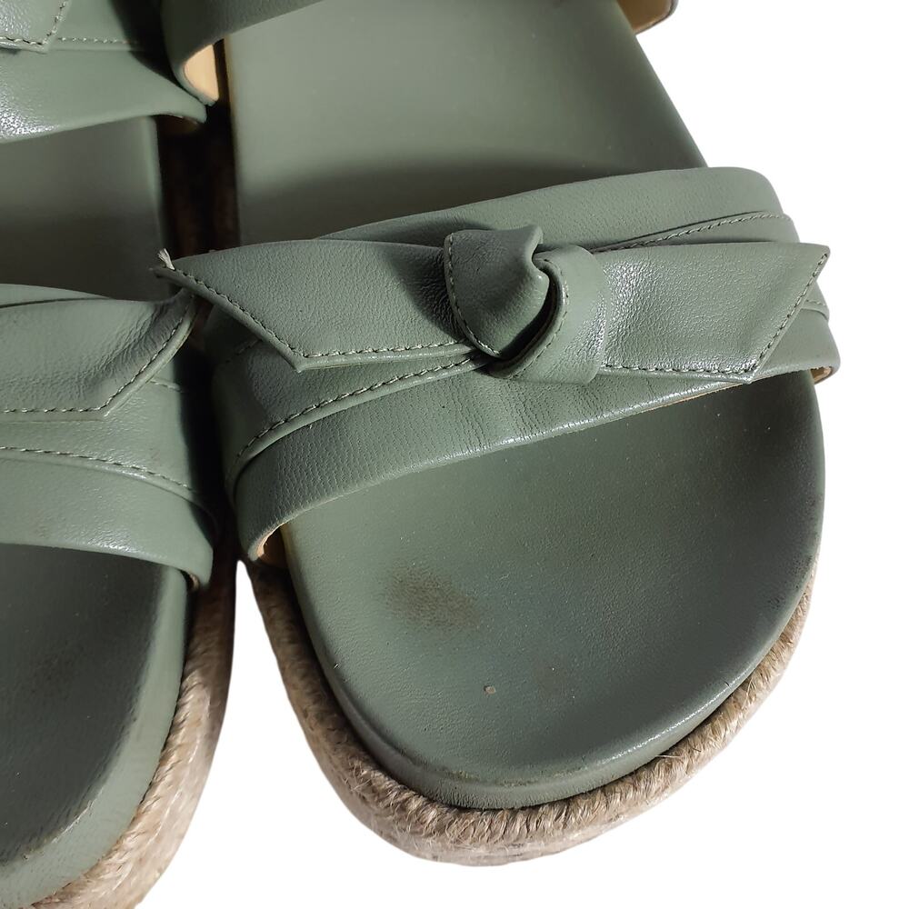 Alexandre Birman Knotted Green Clarita Espadrille Slides Size 38 EU / US 8 - Picture 6 of 7